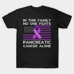 In this family no one fights pancreatic cancer alone T-Shirt